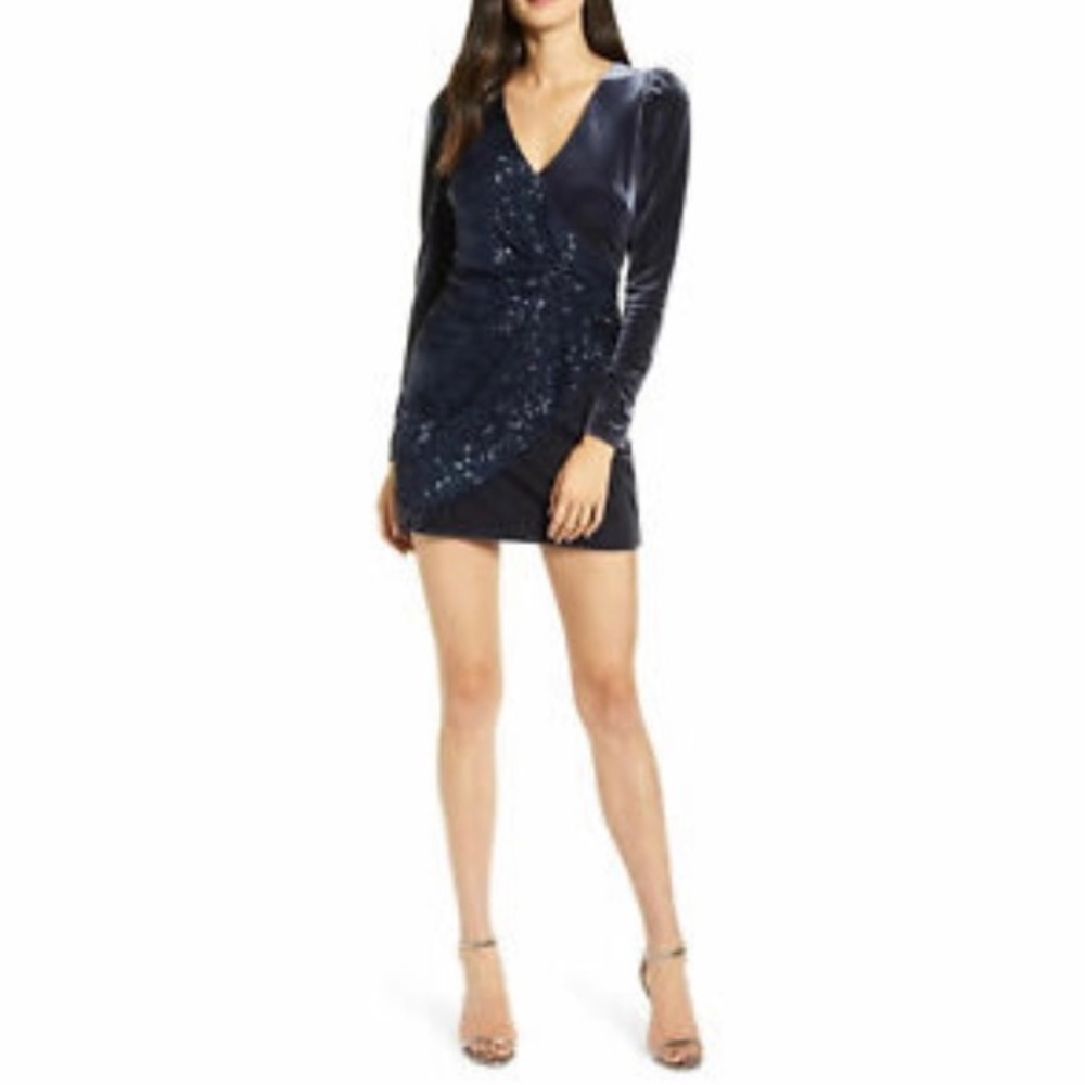 Bailey 44 Selby Sequin Velvet Dress in Blue NWT NWT/NEW Bailey 44